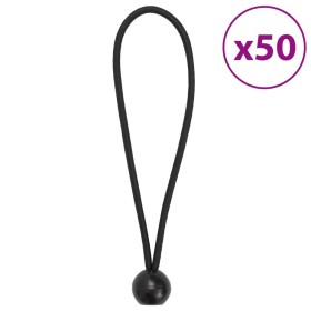 Elastic strings with balls 50 units 21 x 0.5 cm by , Tent Accessories - Ref: Foro24-4008139, Price: 25,31 €, Discount: %