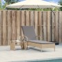 Lounger with wheels and beige synthetic rattan cushion by , Loungers - Ref: Foro24-368311, Price: 168,14 €, Discount: %