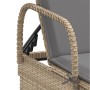 Lounger with wheels and beige synthetic rattan cushion by , Loungers - Ref: Foro24-368311, Price: 168,14 €, Discount: %