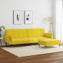 2-seater sofa bed with yellow velvet ottoman by , Sofas - Ref: Foro24-3258155, Price: 352,67 €, Discount: %