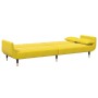 Sofá cama de 2 plazas con taburete terciopelo amarillo de , Sofás - Ref: Foro24-3258155, Precio: 367,99 €, Descuento: %