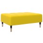 Sofá cama de 2 plazas con taburete terciopelo amarillo de , Sofás - Ref: Foro24-3258155, Precio: 367,99 €, Descuento: %