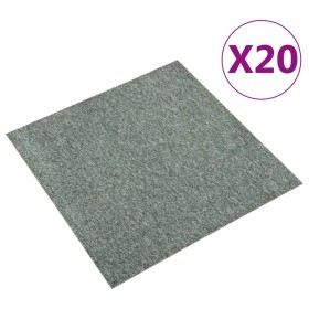 Carpet floor tiles 20 pcs 5 m² 50x50 cm green by vidaXL, Floors and carpets - Ref: Foro24-147313, Price: 91,10 €, Discount: %