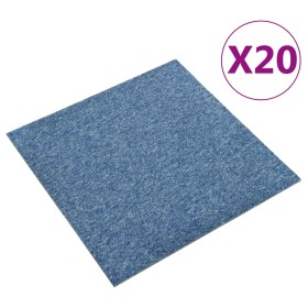 Baldosas de suelo de moqueta 20 uds 5 m² 50x50 cm azul de vidaXL, Suelos y moquetas - Ref: Foro24-147316, Precio: 118,45 €, D...