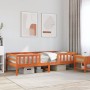 Solid pine wood bed frame in brown wax finish 80x200 cm by , Beds and slatted bases - Ref: Foro24-846978, Price: 130,86 €, Di...