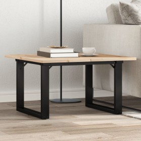 Mesa de centro marco O madera maciza pino y hierro 60x60x40 cm de , Mesas de centro - Ref: Foro24-3282660, Precio: 69,22 €, D...