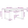 Massivholz-Kiefer- und Eisenrahmen-Couchtisch 60x60x40 cm von , Couchtisch - Ref: Foro24-3282660, Preis: 69,21 €, Rabatt: %