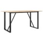 Dining table with solid pine wood frame and iron, 140x80x75cm. by , Kitchen and dining tables - Ref: Foro24-3282676, Price: 1...