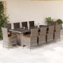 11-piece garden dining set with gray synthetic rattan cushions by , Garden sets - Ref: Foro24-3277561, Price: 1,00 €, Discoun...