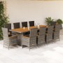 11-piece garden dining set with gray synthetic rattan cushions by , Garden sets - Ref: Foro24-3277549, Price: 1,00 €, Discoun...