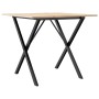 Dining table with solid pine wood and iron frame 80x80x75 cm by , Kitchen and dining tables - Ref: Foro24-3282695, Price: 82,...