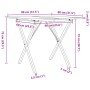 Dining table with solid pine wood and iron frame 80x80x75 cm by , Kitchen and dining tables - Ref: Foro24-3282695, Price: 82,...