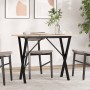 Dining table with solid pine wood and iron frame 100x50x75cm by , Kitchen and dining tables - Ref: Foro24-3282697, Price: 79,...