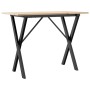 Dining table with solid pine wood and iron frame 100x50x75cm by , Kitchen and dining tables - Ref: Foro24-3282697, Price: 79,...