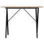 Dining table with solid pine wood and iron frame 100x50x75cm by , Kitchen and dining tables - Ref: Foro24-3282697, Price: 79,...