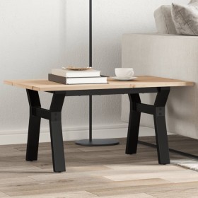 Center table with solid pine wood frame and iron, 80x50x40 cm by , Coffee table - Ref: Foro24-3282706, Price: 71,01 €, Discou...