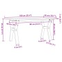 Massivholz- und Eisen-Center-Tisch mit Rahmen aus Kiefernholz, 100x50x45 cm. von , Couchtisch - Ref: Foro24-3282710, Preis: 7...