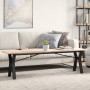 Center table with frame and solid pine and iron wood 160x40x45 cm by , Coffee table - Ref: Foro24-3282712, Price: 94,63 €, Di...