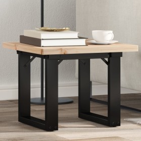 Center table with solid pine wood frame and iron, 50x50x35.5cm by , Coffee table - Ref: Foro24-3282725, Price: 59,86 €, Disco...