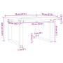 Massivholz-Kiefer- und Eisenrahmen-Couchtisch 70x70x40,5 cm von , Couchtisch - Ref: Foro24-3282727, Preis: 80,99 €, Rabatt: %