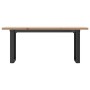 Center table with solid pine wood frame and iron, measuring 110x40x45.5 cm. by , Coffee table - Ref: Foro24-3282733, Price: 8...