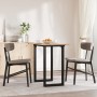 Dining table with solid pine wood frame and iron, 80x50x75.5 cm by , Kitchen and dining tables - Ref: Foro24-3282738, Price: ...