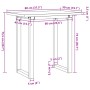 Esstisch mit massivem Kiefernholzrahmen und Eisen 80x50x75,5 cm. von , Küchen- und Esstische - Ref: Foro24-3282738, Preis: 86...