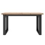 Center table with solid pine wood frame and iron, 90x90x45.5cm by , Coffee table - Ref: Foro24-3282731, Price: 108,59 €, Disc...