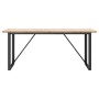 Dining table with solid pine wood frame and iron, 180x90x75.5 cm by , Kitchen and dining tables - Ref: Foro24-3282744, Price:...