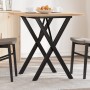 Dining table with solid pine wood and iron frame 70x70x75.5 cm by , Kitchen and dining tables - Ref: Foro24-3282759, Price: 8...