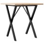 Dining table with solid pine wood and iron frame 70x70x75.5 cm by , Kitchen and dining tables - Ref: Foro24-3282759, Price: 8...