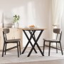 Dining table with solid pine wood and iron frame 70x70x75.5 cm by , Kitchen and dining tables - Ref: Foro24-3282759, Price: 8...