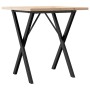 Dining table with solid pine wood and iron frame 70x70x75.5 cm by , Kitchen and dining tables - Ref: Foro24-3282759, Price: 8...