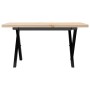 Center table with X frame made of solid pine wood and iron, measuring 80x50x40.5cm. by , Coffee table - Ref: Foro24-3282750, ...