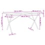 Esstisch mit massivem Kiefernholzrahmen und Eisen 160x80x75,5 cm. von , Küchen- und Esstische - Ref: Foro24-3282765, Preis: 1...