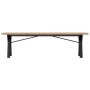 Center table with solid pine wood frame and iron, measuring 160x40x45.5 cm. by , Coffee table - Ref: Foro24-3282778, Price: 1...