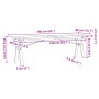 Center table with solid pine wood frame and iron, measuring 160x40x45.5 cm. by , Coffee table - Ref: Foro24-3282778, Price: 1...