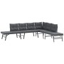 Garden bench cushions 4 pieces steel powder-coated black by , garden benches - Ref: Foro24-3283721, Price: 440,99 €, Discount: %