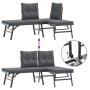 Garden bench cushions 4 pieces steel powder-coated black by , garden benches - Ref: Foro24-3283721, Price: 440,99 €, Discount: %