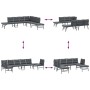 Garden bench cushions 4 pieces steel powder-coated black by , garden benches - Ref: Foro24-3283721, Price: 440,99 €, Discount: %