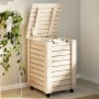 Laundry basket with wheels FROG solid pine wood 45x45x64 cm by , Laundry baskets - Ref: Foro24-4002325, Price: 74,44 €, Disco...