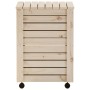 Laundry basket with wheels FROG solid pine wood 45x45x64 cm by , Laundry baskets - Ref: Foro24-4002325, Price: 74,44 €, Disco...