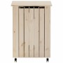 Laundry basket with wheels FROG solid pine wood 45x45x64 cm by , Laundry baskets - Ref: Foro24-4002333, Price: 73,04 €, Disco...