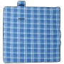 Folding blue checkered velvet picnic blanket 200x200 cm by , Camping and hiking - Ref: Foro24-4004208, Price: 31,80 €, Discou...