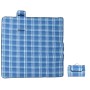 Folding blue checkered velvet picnic blanket 200x200 cm by , Camping and hiking - Ref: Foro24-4004208, Price: 31,80 €, Discou...