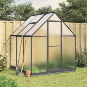 Greenhouse with anthracite aluminum base frame 169x169x202 cm by , Greenhouses - Ref: Foro24-4005833, Price: 388,99 €, Discou...