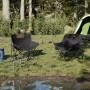 Folding camping chairs with pocket, 2 units, black. by , Garden chairs - Ref: Foro24-366548, Price: 55,28 €, Discount: %