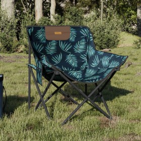 Camping chairs with foldable pocket, 2 units, leaf print. by , Garden chairs - Ref: Foro24-366555, Price: 47,99 €, Discount: %