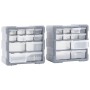 Multi-drawer organizers with 12 drawers, 2 units, 26.5x16x26 cm. by vidaXL, Toolboxes - Ref: Foro24-147582, Price: 30,65 €, D...