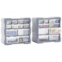 Multi-drawer organizers with 12 drawers, 2 units, 26.5x16x26 cm. by vidaXL, Toolboxes - Ref: Foro24-147582, Price: 30,65 €, D...